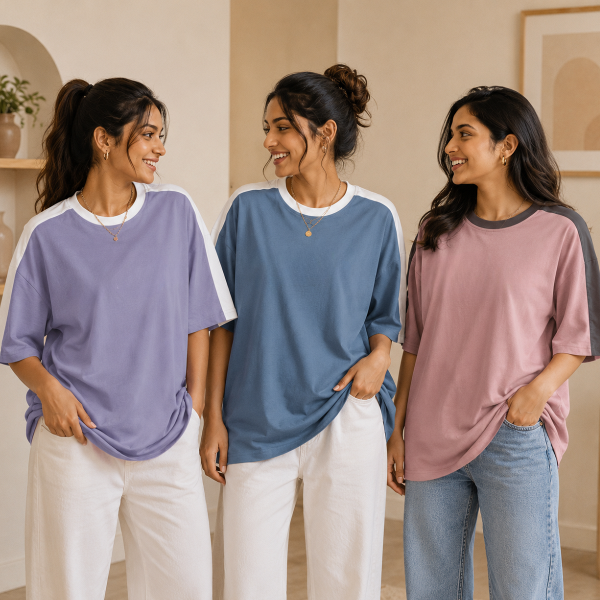 3 Women's Casual T-Shirts ( T4 )