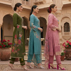 3 Pack Of Printed Cotton Kurta Set With Dupatta (VP-23)