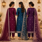 3 Kurta Set With Dupatta - Perfect For Every Occasion ( D-4 )