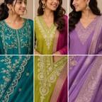 3 Printed Kurta Sets With Dupatta ( P3 )