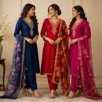 3 Kurta Set with Dupatta - Comfort For Every Occasion & Daily Wear ( D5 )