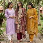 3 Pack Of Printed Cotton Kurta Set With Dupatta (VP-24)