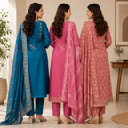 3 Printed Kurta Sets With Dupatta ( P4 )