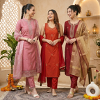 3 Kurta Set With Dupatta - Perfect For Every Occasion ( D-6 )