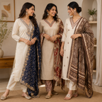 3 Printed Kurta Sets With Dupatta ( P5 )