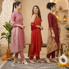 3 Kurta Set With Dupatta - Perfect For Every Occasion ( D-6 )