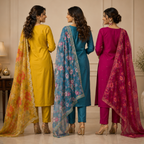 3 Kurta Set with Dupatta - Comfort For Every Occasion & Daily Wear ( D6 )