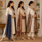 3 Printed Kurta Sets With Dupatta ( P5 )
