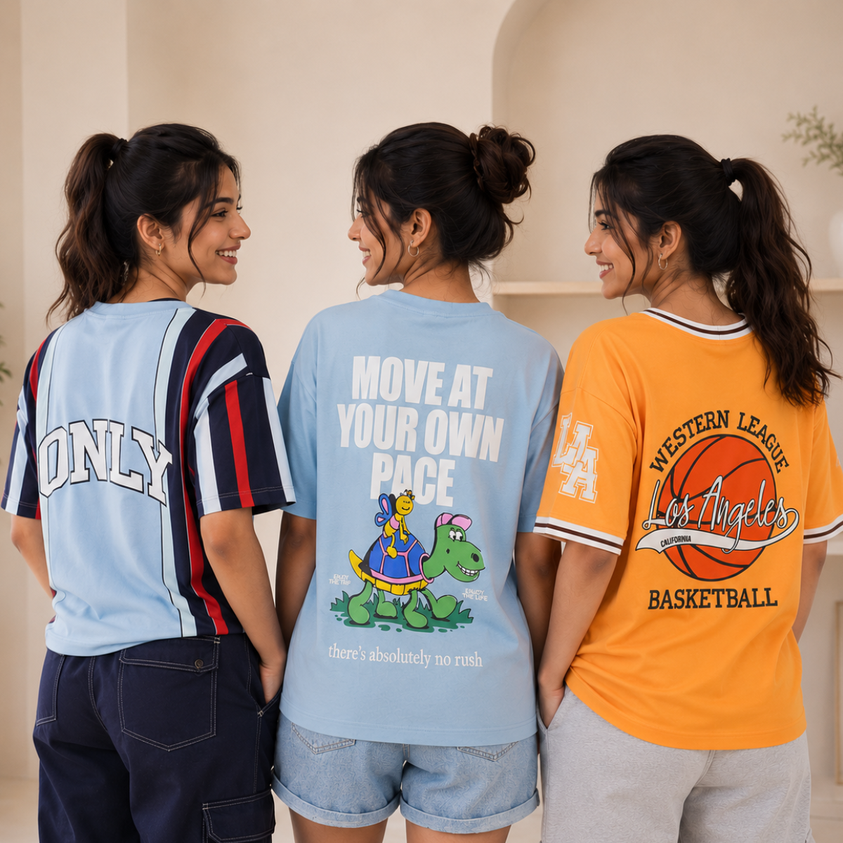3 Women's Casual T-Shirts ( T7 )