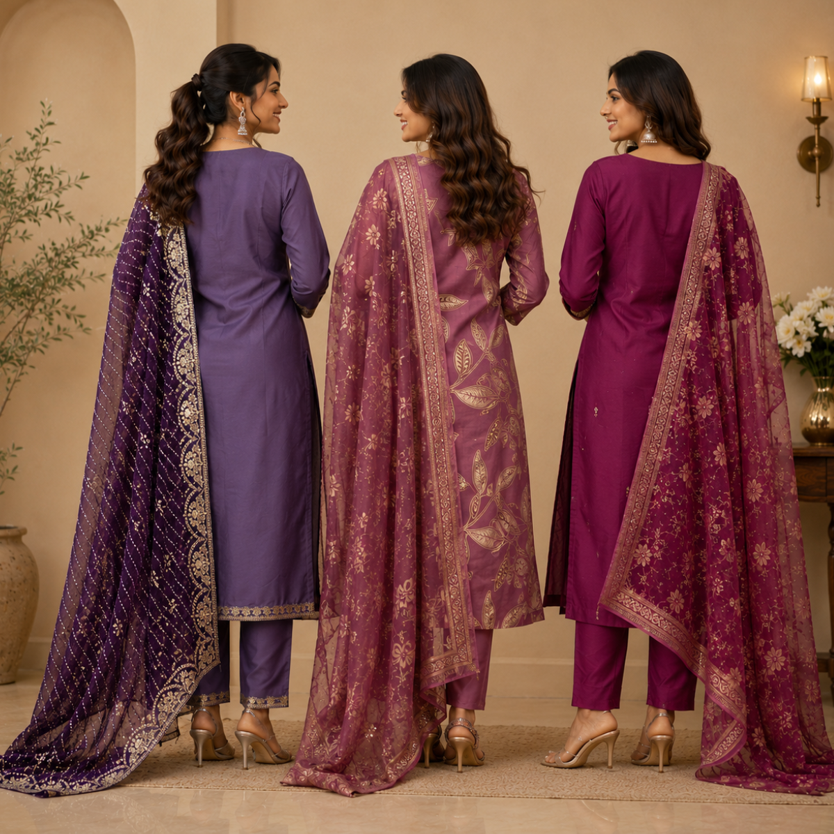 3 Kurta Set with Dupatta - Comfort For Every Occasion & Daily Wear ( D7 )