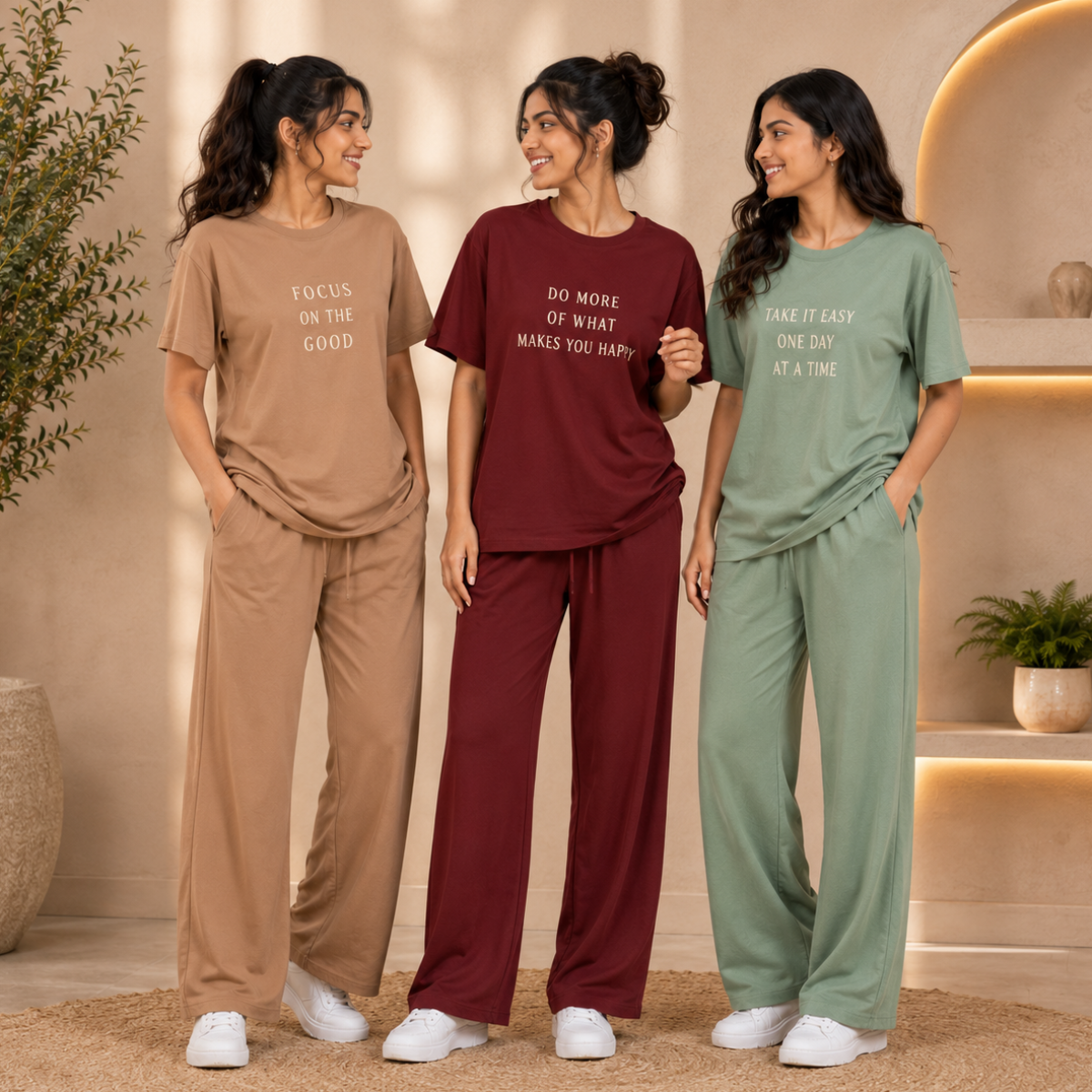 3 T-Shirt with Trouser Comfort Wear ( T8 )