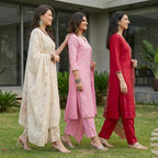3 Pack Of Printed Cotton Kurta Set With Dupatta (VP-25)
