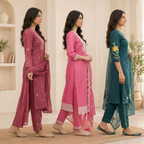 3 Pack Of Kurta With Dupatta Value Pack (V-8)
