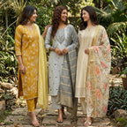 3 Pack Of Printed Cotton Kurta Set With Dupatta (VP-29)