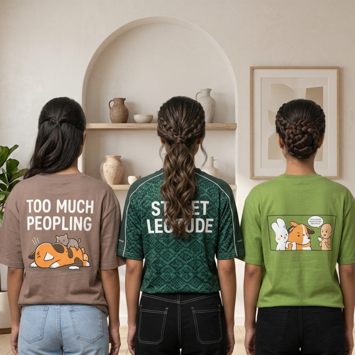 3 Women's Casual T-Shirts ( T9 )