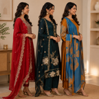 3 Printed Kurta Sets With Dupatta ( P1 )