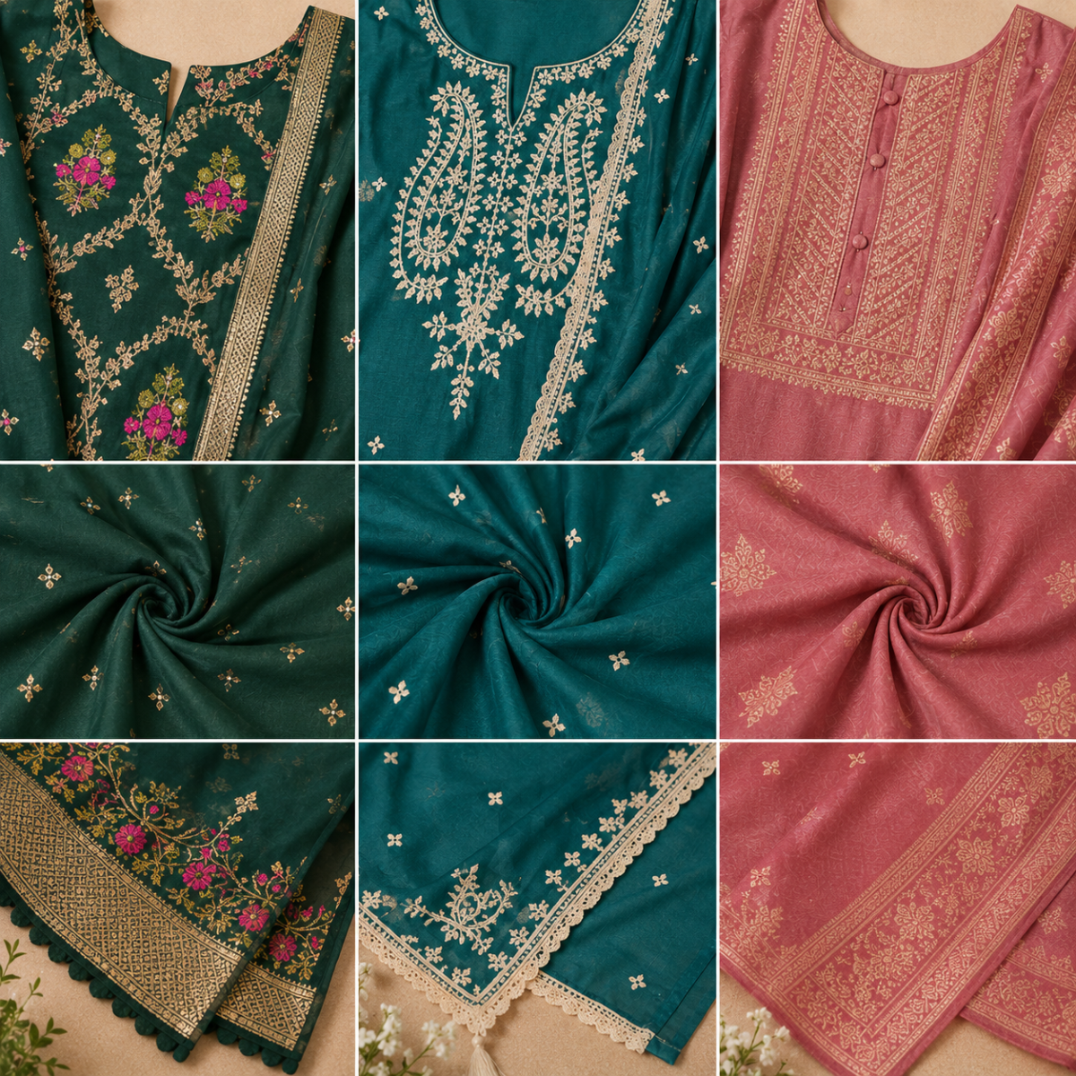 3 Kurta Set With Dupatta - Perfect For Every Occasion ( D-7 )