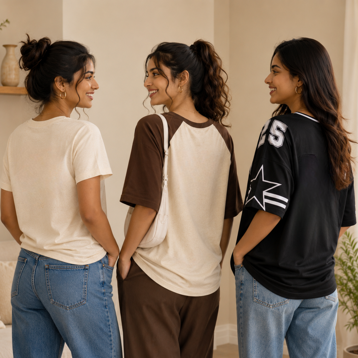 3 Women's Casual T-Shirts ( T1 )