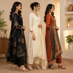3 Printed Kurta Sets With Dupatta ( P8 )