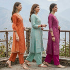 3 Pack Of Printed Cotton Kurta Set With Dupatta (VP-26)