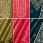 3 Printed Kurta Sets With Dupatta ( P10 )