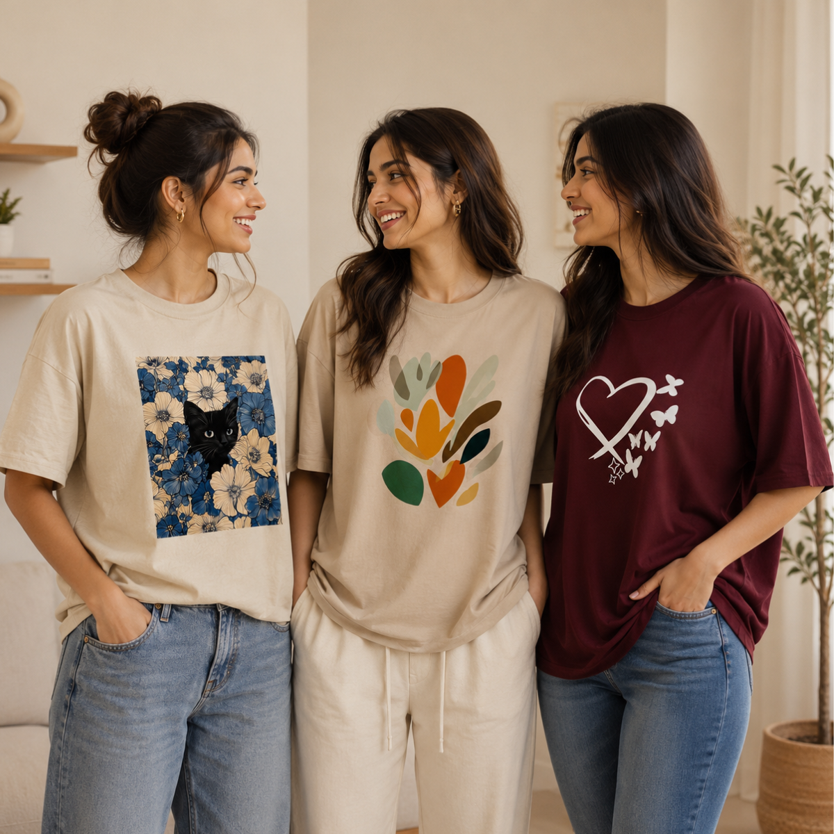3 Women's Casual T-Shirts ( T2 )