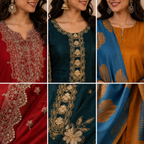 3 Printed Kurta Sets With Dupatta ( P1 )