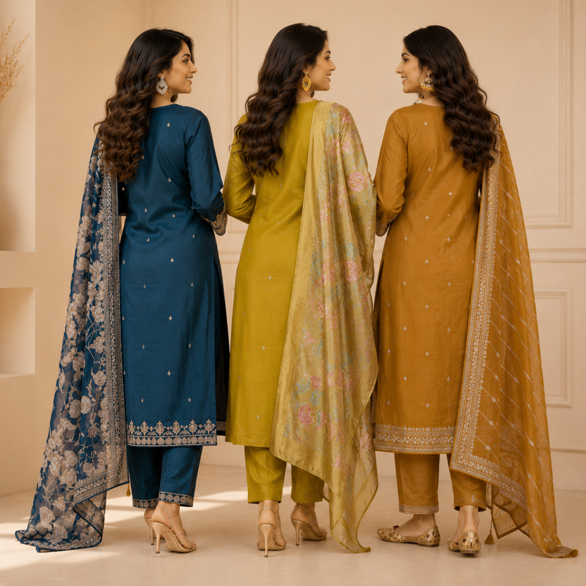3 Kurta Set with Dupatta - Comfort For Every Occasion & Daily Wear ( D2 )