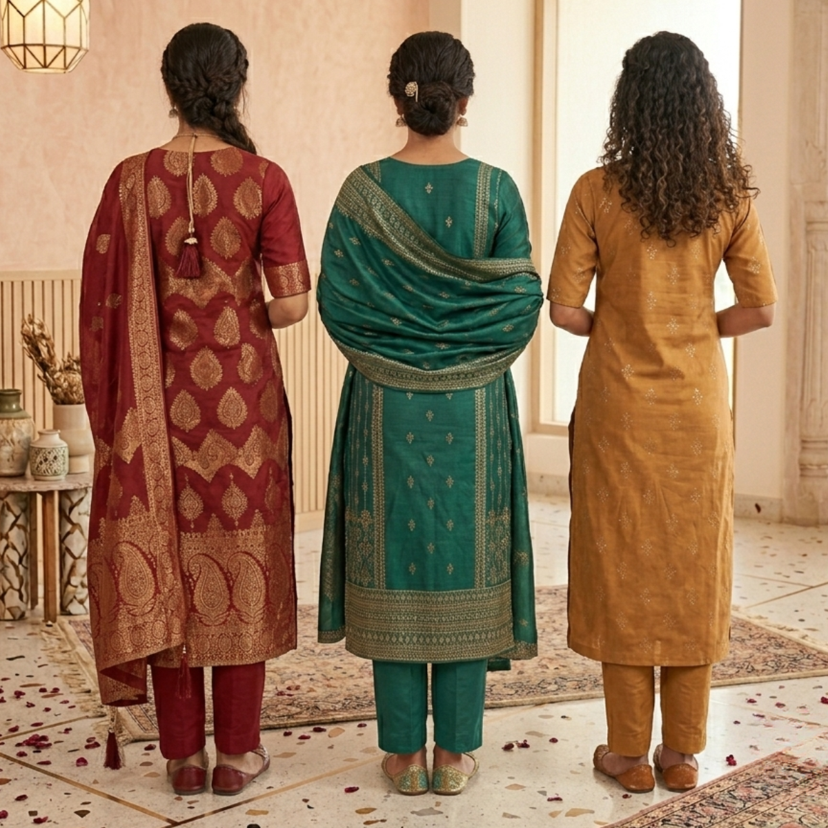 3 Kurta Set With Dupatta - Perfect For Every Occasion ( D-2 )