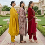 3 Pack Of Printed Cotton Kurta Set With Dupatta (VP-22)