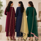 3 Printed Kurta Sets With Dupatta ( P2 )