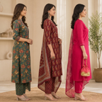 3 Pack Of Kurta With Dupatta Value Pack (V-3)