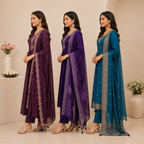 3 Kurta Set With Dupatta - Perfect For Every Occasion ( D-8 )