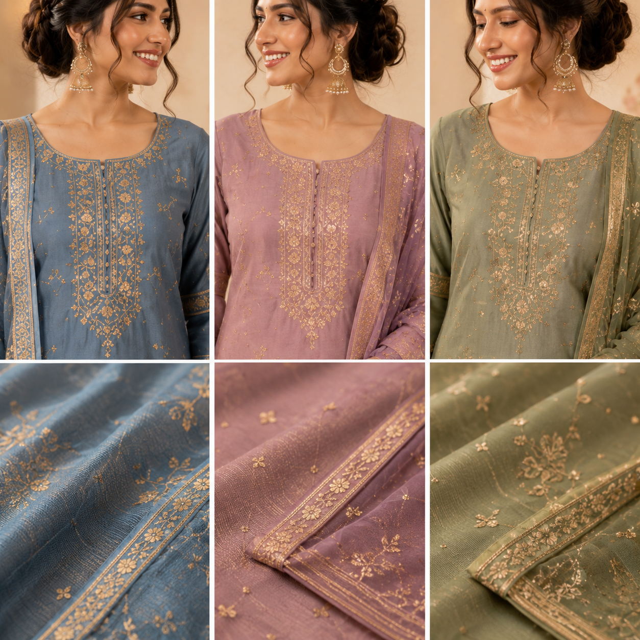 3 Kurta Set With Dupatta - Perfect For Every Occasion ( D-3 )