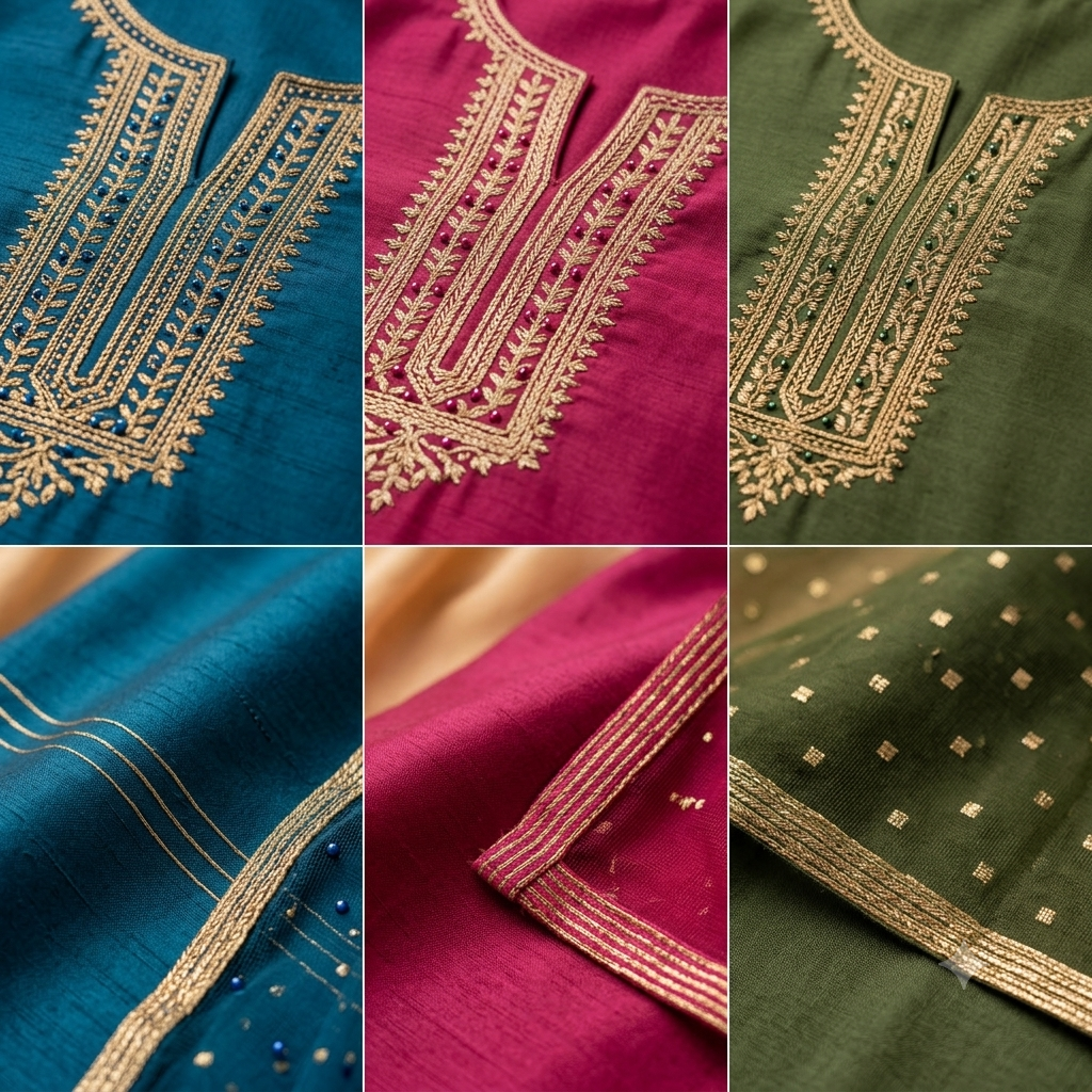 3 Kurta Set With Dupatta - Perfect For Every Occasion ( D-1 )