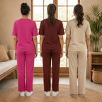 Pack of 3  Women Cotton T-Shirt Trouser Set (T-10)