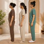 Pack of 3  Women Cotton T-Shirt Trouser Set (T-1)